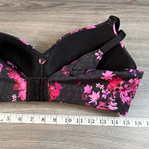 Torrid Curve Bra Size 40D 360 Back Smoothing Wire Free Push-Up Plunge Gothic - Picture 10 of 16